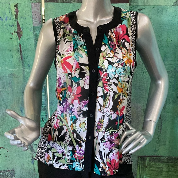 Nicole Miller Sleeveless Career Blouse - Picture 1 of 5